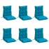 Cojines para silla respaldo bajo 6 uds tela Oxford azul