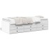 Sofá cama con cajones sin colchón blanco 90x190