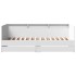 Sofá cama con cajones sin colchón blanco 75x190