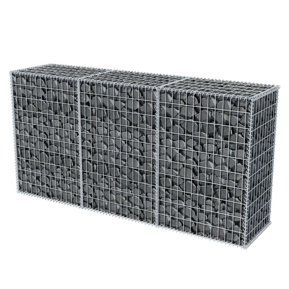 Cesta de muro de gaviones acero galvanizado 200x50x100