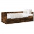 Sofá cama con cajones sin colchón roble ahumado 90x190