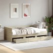 Sofá cama con cajones sin colchón roble Sonoma 75x190 cm