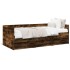 Sofá cama con cajones sin colchón roble ahumado 100x200