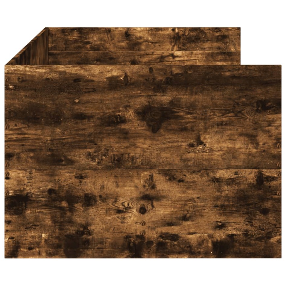 Sofá cama con cajones sin colchón roble ahumado 75x190