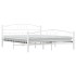 Estructura de cama de metal blanca 160x200