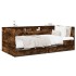 Sofá cama con cajones sin colchón roble ahumado 100x200