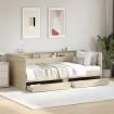 Sofá cama con cajones sin colchón roble Sonoma 90x190 cm