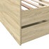 Sofá cama con cajones sin colchón roble Sonoma 100x200