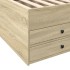 Sofá cama con cajones sin colchón roble Sonoma 100x200