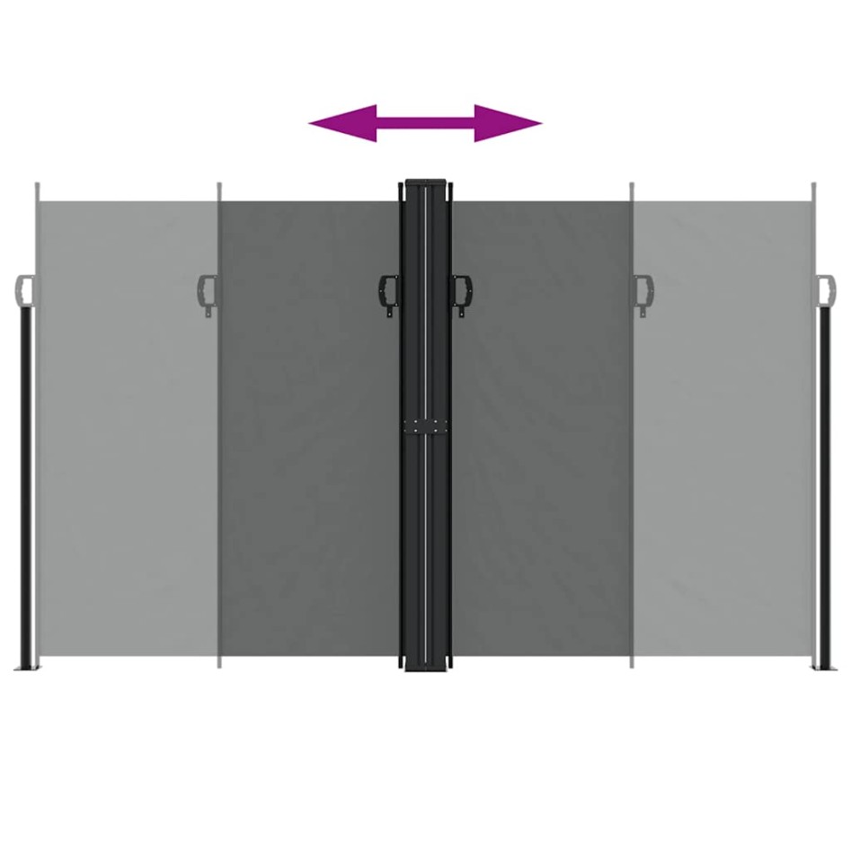 Toldo lateral retráctil gris antracita 200x1000