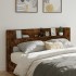 Cabecero de cama con LED roble ahumado 200x16,5x103,5