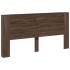 Cabecero de cama con LED marrón roble 200x16,5x103,5