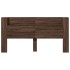 Cabecero de cama con LED marrón roble 200x16,5x103,5