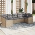 Set sofás de jardín 7 piezas y cojines ratán sintético
