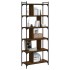 Librería 6 estantes madera ingeniería marrón roble 76x32x192