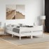 Estructura de cama sin colchón madera de pino blanco 135x190