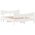 Estructura de cama sin colchón madera de pino blanco 135x190