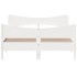 Estructura de cama sin colchón madera de pino blanco 135x190