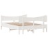Estructura de cama sin colchón madera de pino blanco 135x190