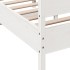 Estructura de cama sin colchón madera de pino blanco 135x190