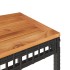 Mesita y sillas con cojines 3 pzas ratán PE madera acacia