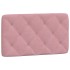 Estructura de cama sin colchón terciopelo rosa 90x200