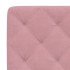 Estructura de cama sin colchón terciopelo rosa 90x200