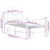 Estructura de cama sin colchón madera maciza marrón 75x190