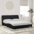 Estructura de cama sin colchón terciopelo negro 160x200