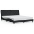 Estructura de cama sin colchón terciopelo negro 160x200