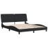 Estructura de cama sin colchón terciopelo negro 160x200