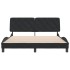 Estructura de cama sin colchón terciopelo negro 160x200