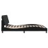 Estructura de cama sin colchón terciopelo negro 160x200