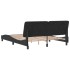 Estructura de cama sin colchón terciopelo negro 160x200