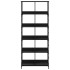 Estantería de madera de ingeniería negra 78,5x33x188,5