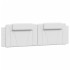 Estructura de cama sin colchón cuero sintético blanco