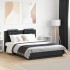 Estructura cama con cabecero madera ingeniería negro 120x190