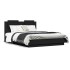 Estructura cama con cabecero madera ingeniería negro 120x190