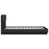 Estructura cama con cabecero madera ingeniería negro 120x190