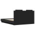 Estructura cama con cabecero madera ingeniería negro 120x190
