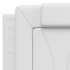 Estructura cama con luces LED cuero sintético blanco 140x200