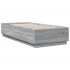 Estructura de cama madera de ingeniería gris Sonoma 90x200