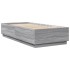 Estructura de cama madera de ingeniería gris Sonoma 90x200