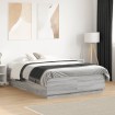 Estructura de cama madera de ingeniería gris Sonoma 120x190 cm