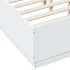 Estructura de cama madera de ingeniería blanca 135x190