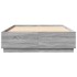 Estructura de cama madera de ingeniería gris Sonoma 160x200