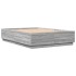 Estructura de cama madera de ingeniería gris Sonoma 160x200