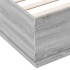 Estructura de cama madera de ingeniería gris Sonoma 160x200