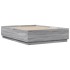 Estructura de cama madera de ingeniería gris Sonoma 135x190