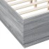 Estructura de cama madera de ingeniería gris Sonoma 135x190